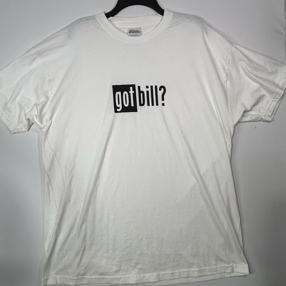 Vintage 90s Got Bill Bill Clinton Parody T Shirt XL Hanes Heavyweight Ironic - Picture 1 of 7